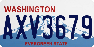 WA license plate AXV3679
