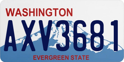 WA license plate AXV3681