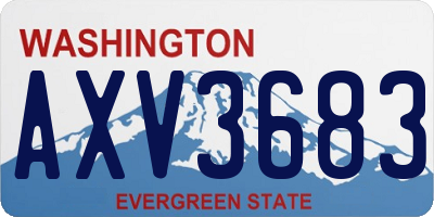 WA license plate AXV3683