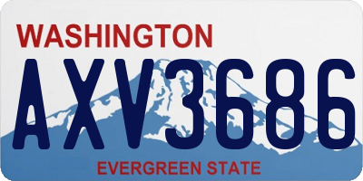 WA license plate AXV3686