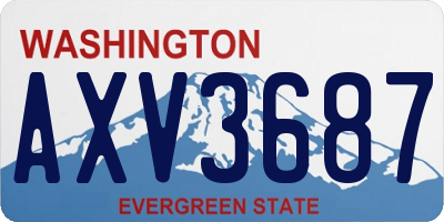 WA license plate AXV3687