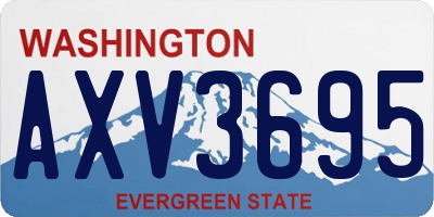 WA license plate AXV3695