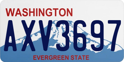 WA license plate AXV3697
