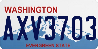 WA license plate AXV3703