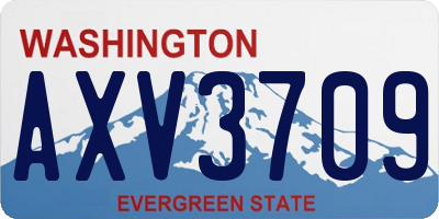 WA license plate AXV3709