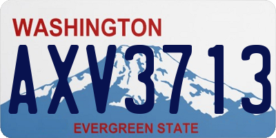 WA license plate AXV3713