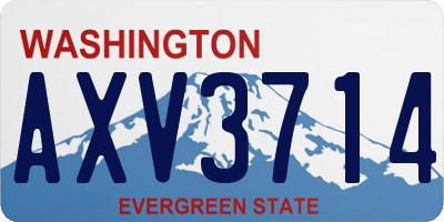 WA license plate AXV3714