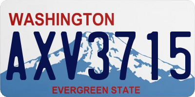 WA license plate AXV3715