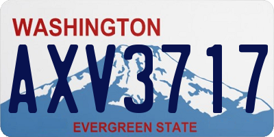 WA license plate AXV3717