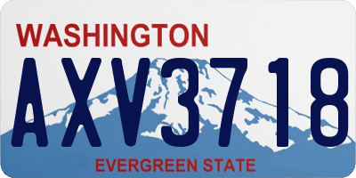 WA license plate AXV3718