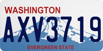 WA license plate AXV3719