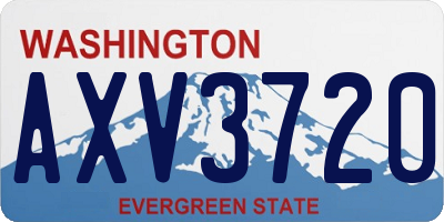 WA license plate AXV3720
