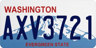 WA license plate AXV3721