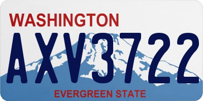 WA license plate AXV3722