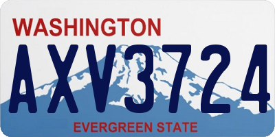 WA license plate AXV3724