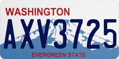 WA license plate AXV3725