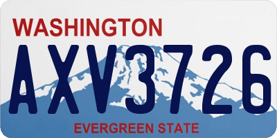 WA license plate AXV3726