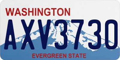 WA license plate AXV3730