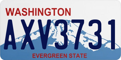 WA license plate AXV3731