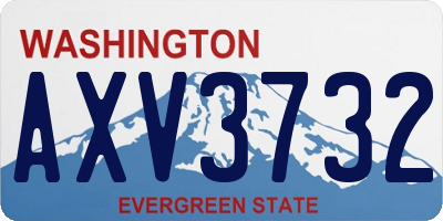 WA license plate AXV3732