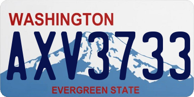 WA license plate AXV3733