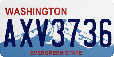 WA license plate AXV3736