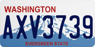 WA license plate AXV3739