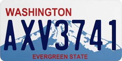 WA license plate AXV3741