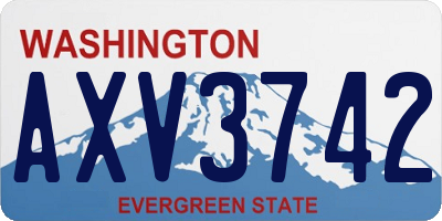 WA license plate AXV3742