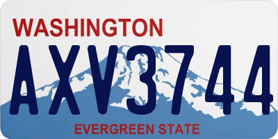 WA license plate AXV3744