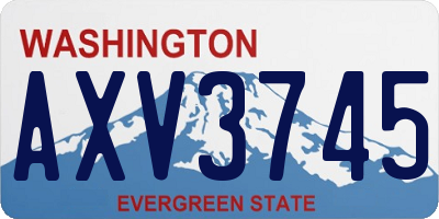 WA license plate AXV3745