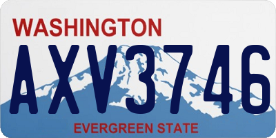 WA license plate AXV3746