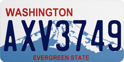 WA license plate AXV3749