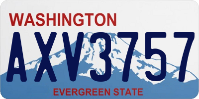 WA license plate AXV3757
