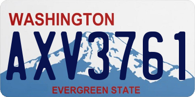 WA license plate AXV3761