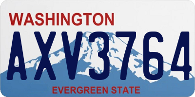 WA license plate AXV3764
