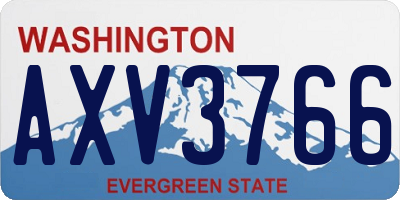 WA license plate AXV3766