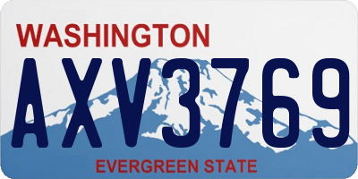 WA license plate AXV3769