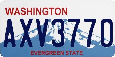 WA license plate AXV3770