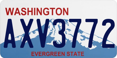 WA license plate AXV3772