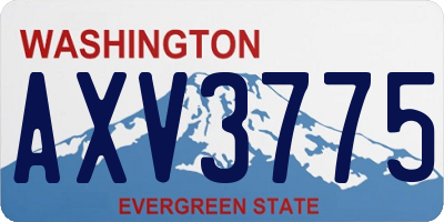 WA license plate AXV3775