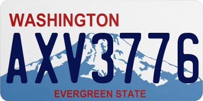 WA license plate AXV3776