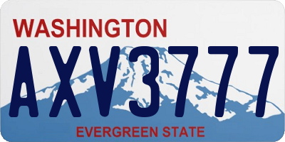 WA license plate AXV3777