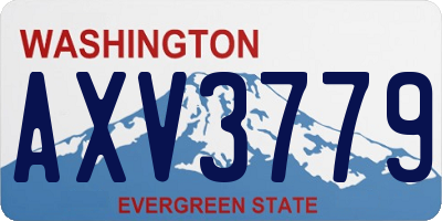 WA license plate AXV3779
