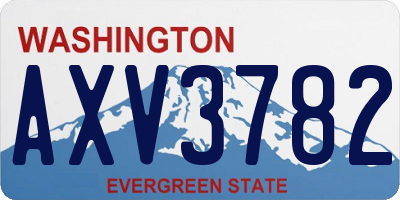 WA license plate AXV3782