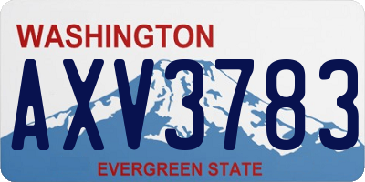 WA license plate AXV3783
