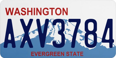 WA license plate AXV3784