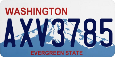 WA license plate AXV3785