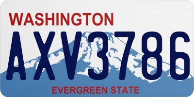 WA license plate AXV3786