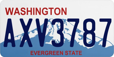 WA license plate AXV3787